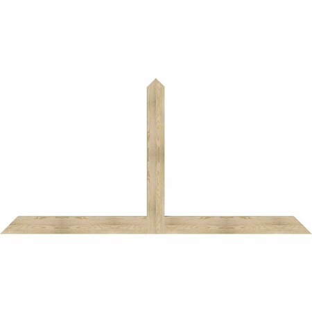 Ekena Millwork Portland Rough Sawn Timber Gable Bracket, Douglas Fir, 108"W x 54"H x 4"D x 6"F, 12/12 Pitch GBW108X54X0406POR00RDF